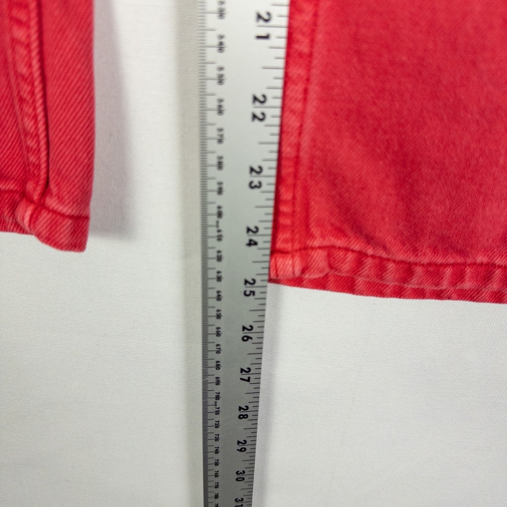 We The Free Wide Leg Crop Jeans Womens 28 Red Faded Denim Boho Streetwear - Picture 6 of 7